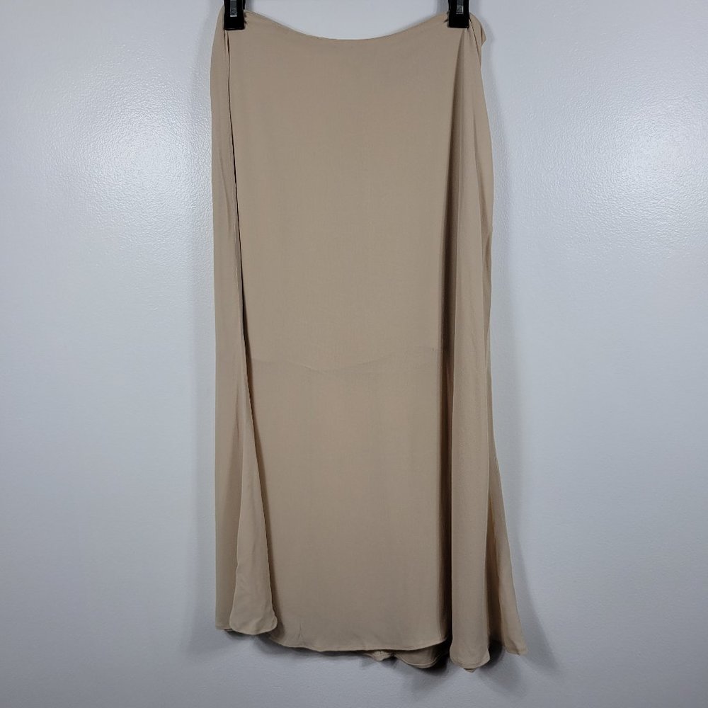 Reformation Womens Cream Maxi Flare Skirt 100% Viscose Size 4